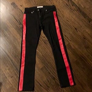 Black Calvin Klein Jeans Hot Red Stripe 29X32 Slim